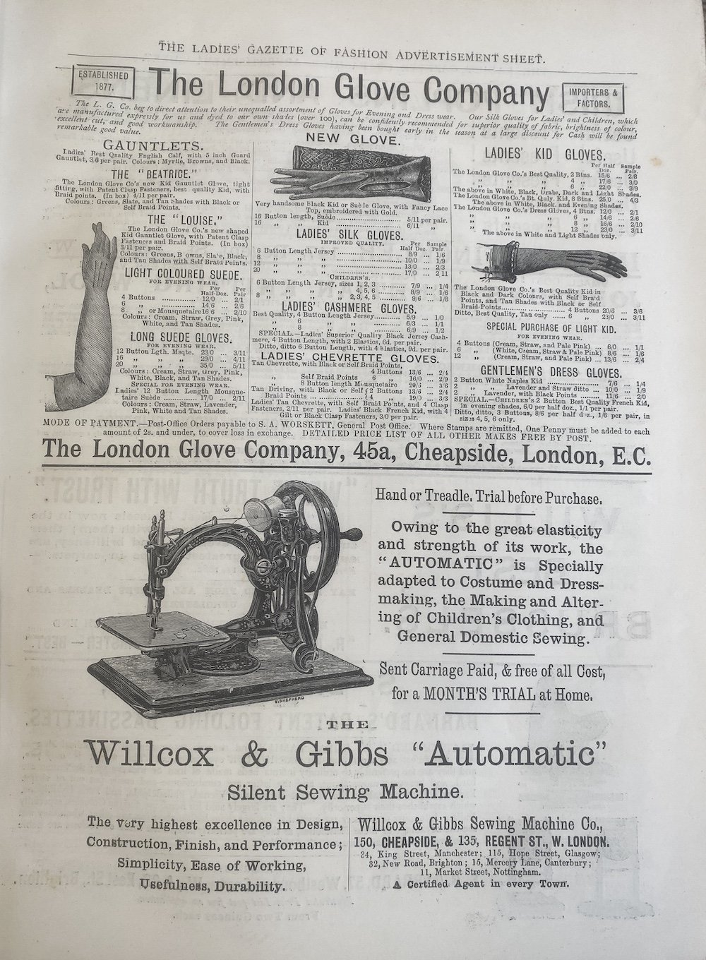 1885 - Ladies Gazette of Fashion